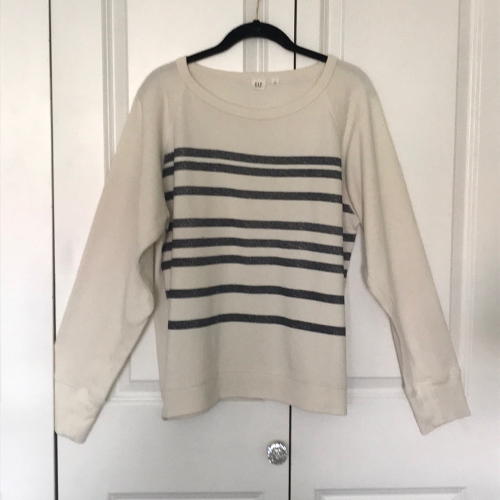 3 items for $15 Creme color stripe sweatshirt